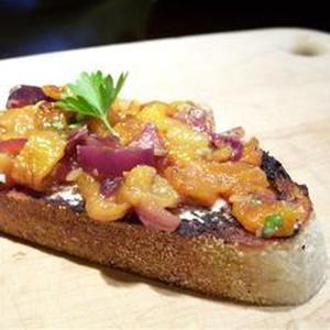 Bruschetta with Roasted Sweet Red Peppers