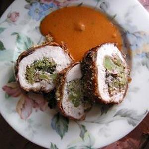 Pecan Chicken Breasts Stuffed with Cream Cheese and Broccoli